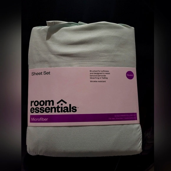 Room Essentials Queen Sheet Set - Mint - Picture 1 of 9